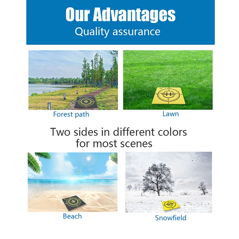 Drone Landing Pad Fast-Fold Double-Sided PU Leather Waterproof for DJI MINI 4 3 Pro DJI FPV/Mini 2 SE/Air 2S 3/Mavic 2/FIMI X8SE image 5
