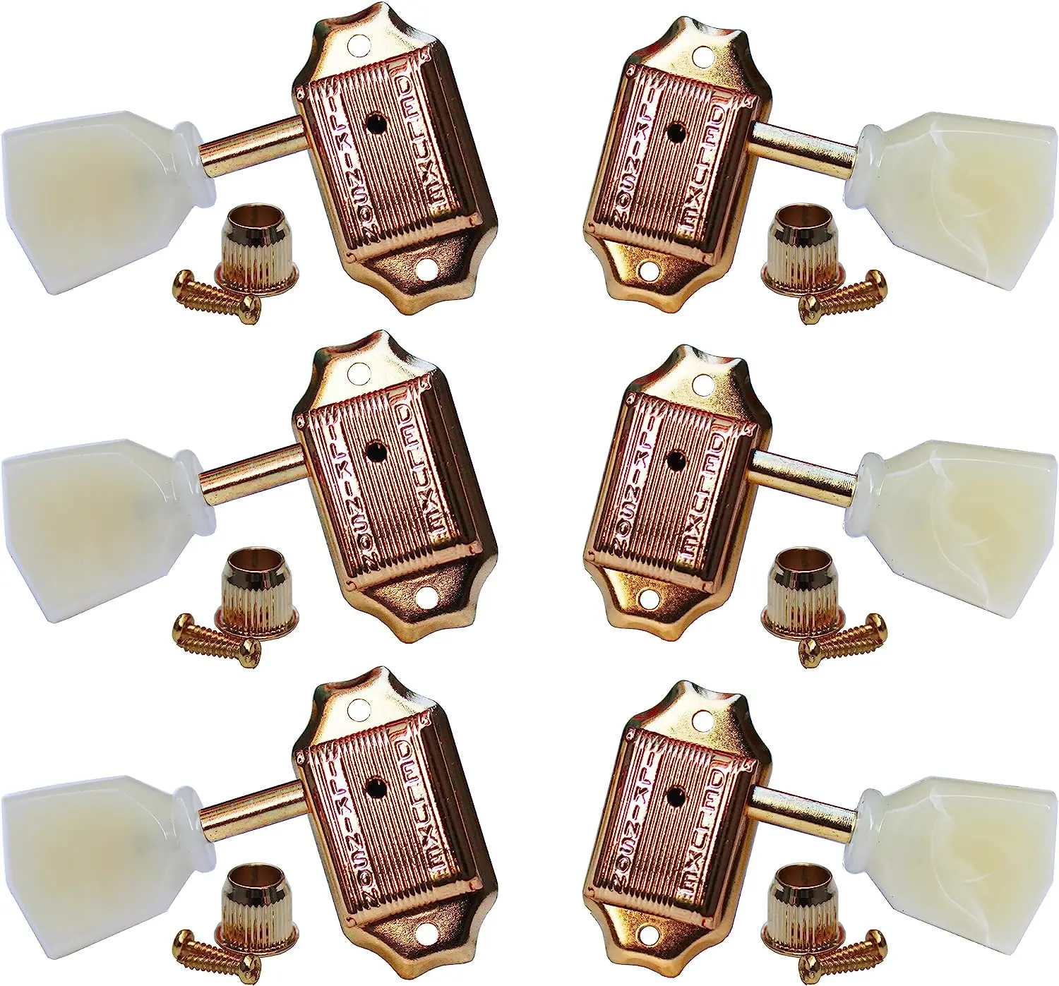 Wilkinson Guitar Locking Tuners One Set 3Lx3R Lock String Tuning Key for Electric Guitars(Golden)