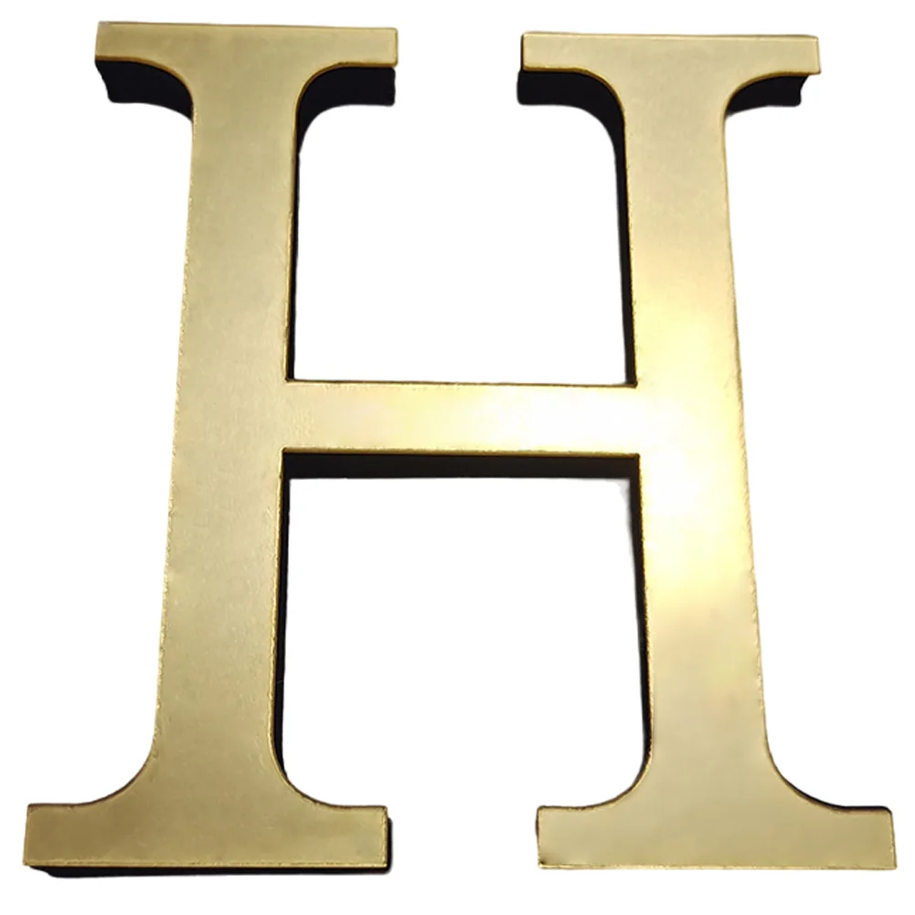 الذهب الإنجليزية رسائل ملصقات جدار جدار الفن الأبجدية 10 سنتيمتر ثلاثية الأبعاد الاكريليك مرآة + إيفا 26 رسائل ملصقات جدار DIY بها بنفسك ديكور المنزل #2