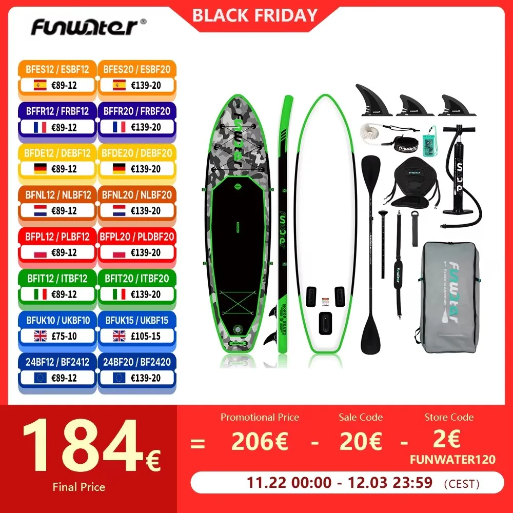 Stand Up Paddle Board Surfboard Inflatable Stand Up Paddling Board Surfing Sup Board Max Load 330 Pounds with Accessory ﻿