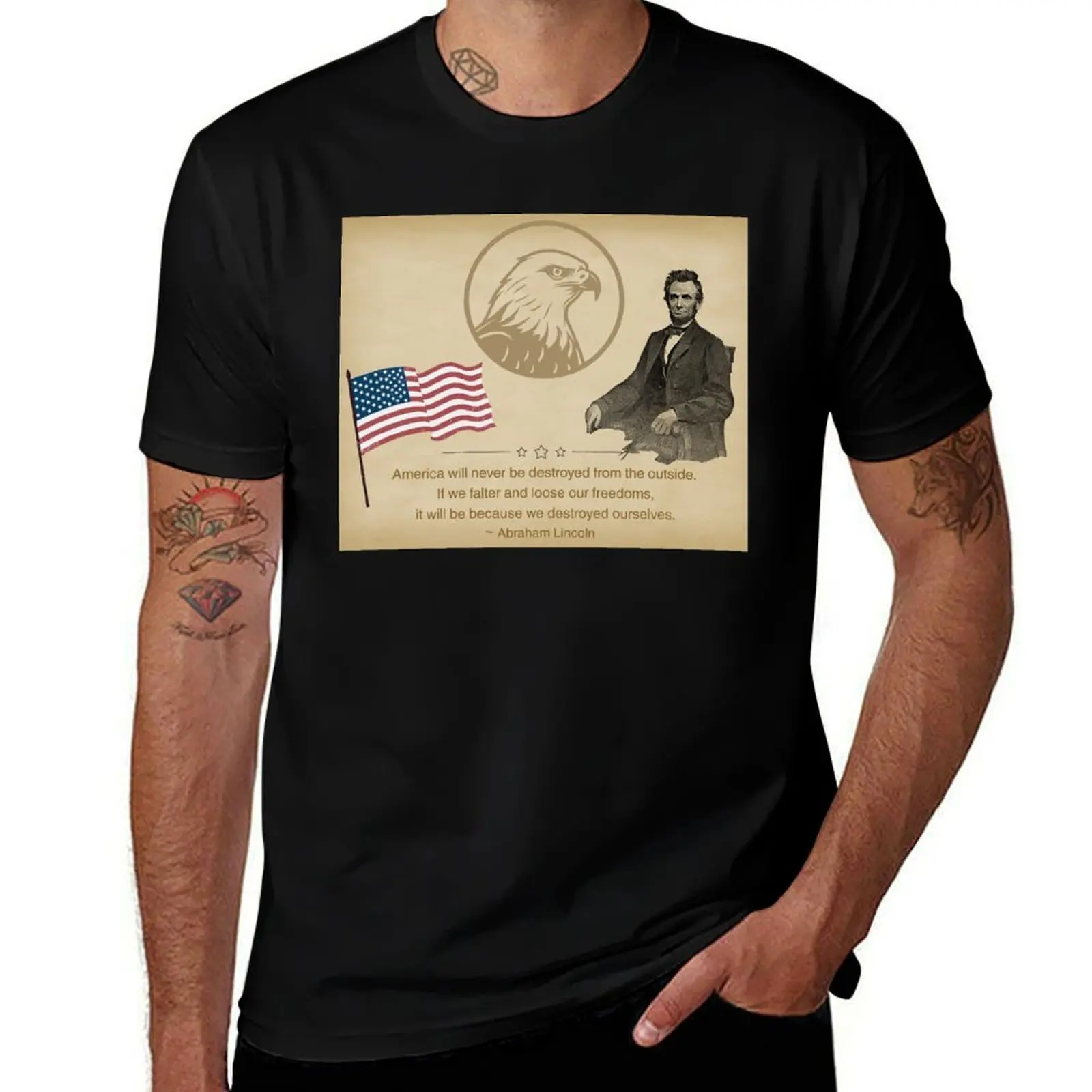 

Lincoln: A Deep Look at America T-Shirt blue lock customs designer shirts t shirts men