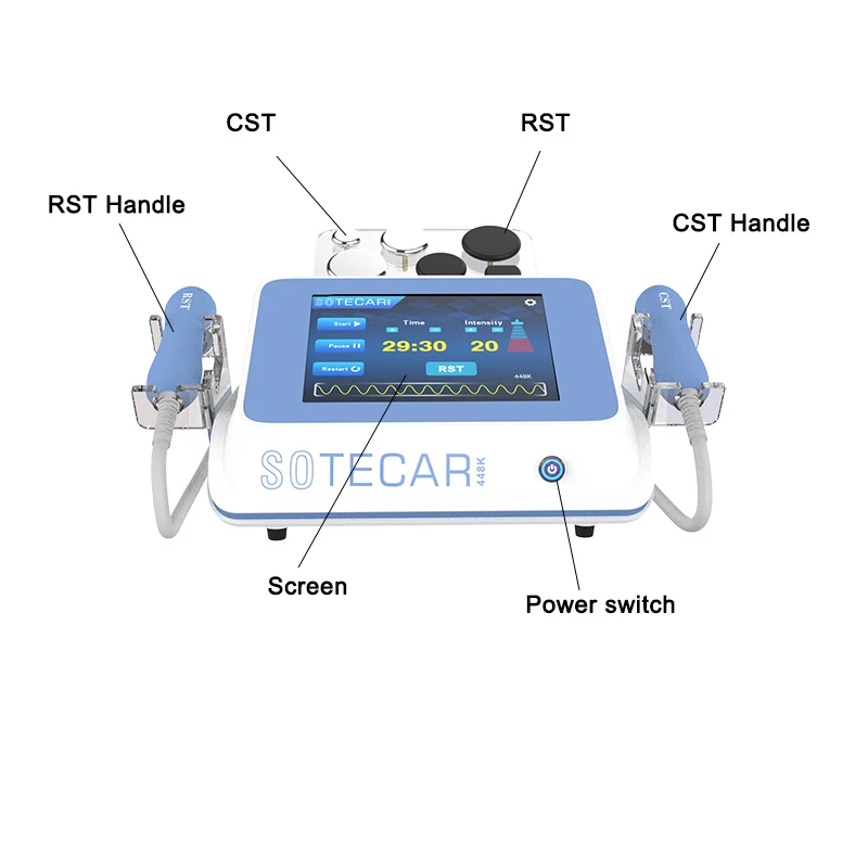 448KHZ Tecar Therapy RET CET permeabile al calore per alleviare il dolore del corpo tenuta della pelle terapia per la rimozione della cellulite Indiba permeabile al calore