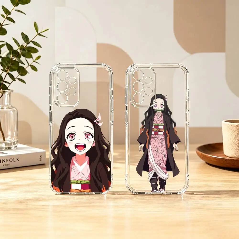 Demon Slayer Nezuko Kamado  Phone Case Transparent Silicone Soft For Samsung S25,S24,S21,S22,S23,S30,Ultra,S20,Plus,Fe