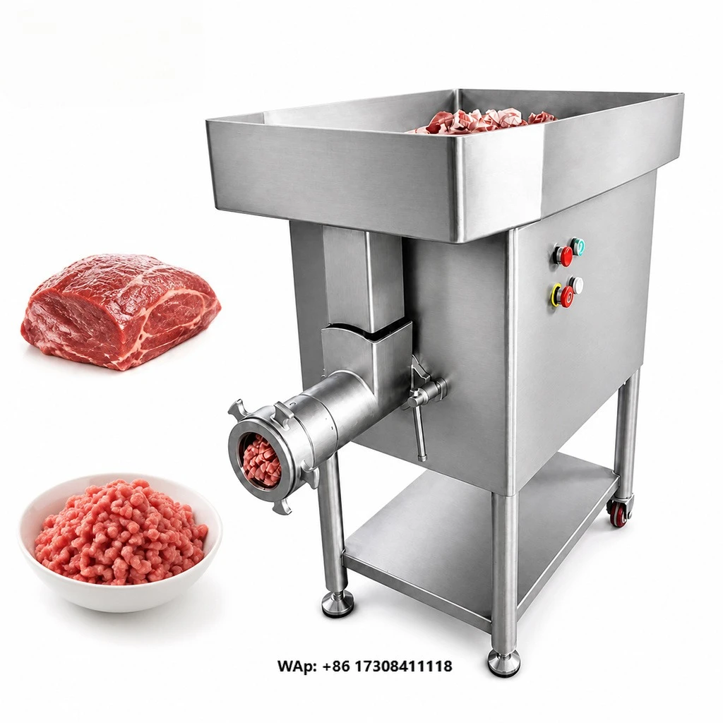 Industrial Automatic Meat Grinder Machine Kessler Stainless Steel Copper Motor for Beef Pork Mutton Processing Plant