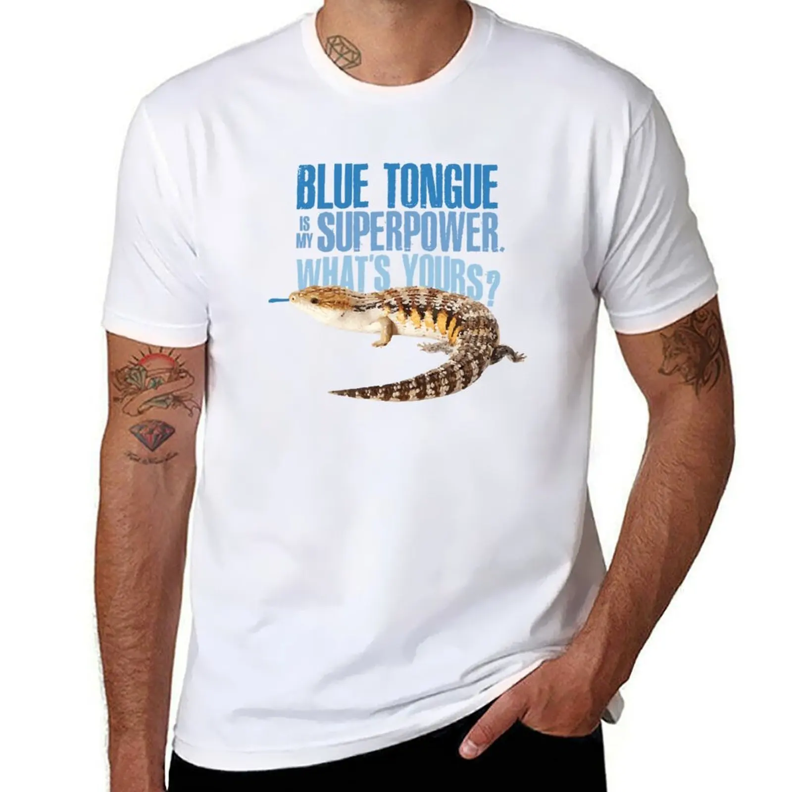 

Blue Tongue is my Superpower. Whats Yours T-Shirt man t shirt summer man t shirt heavy cotton T-Shirt