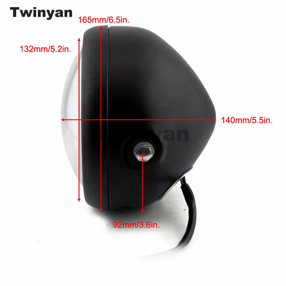 5.75 Inch Retro Motorcycle LED Headlights Modified Universal High Low Beam Headlights Iron Shell Circular Motorcycle Headlights