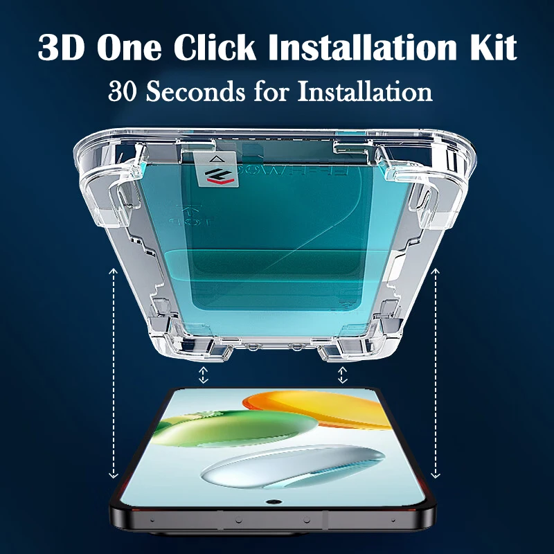 Verre guatémaltèque 20D, installation en un clic, pour Honor 200 Smart 90 ight70 Lite X60i X60 X9 X8a X8b X8 X7a X7b X7c X7 X6a X6 X5b X5