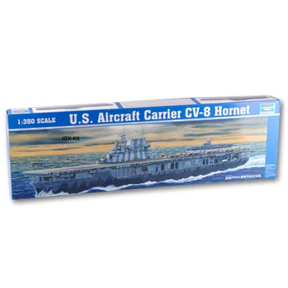 

Trumpeter 05601 1/350 Scale US Aircraft Carrier CV-8 CV8 Hornet USS Ship Military Assembly Plastic Model Toy Craft Building Kit