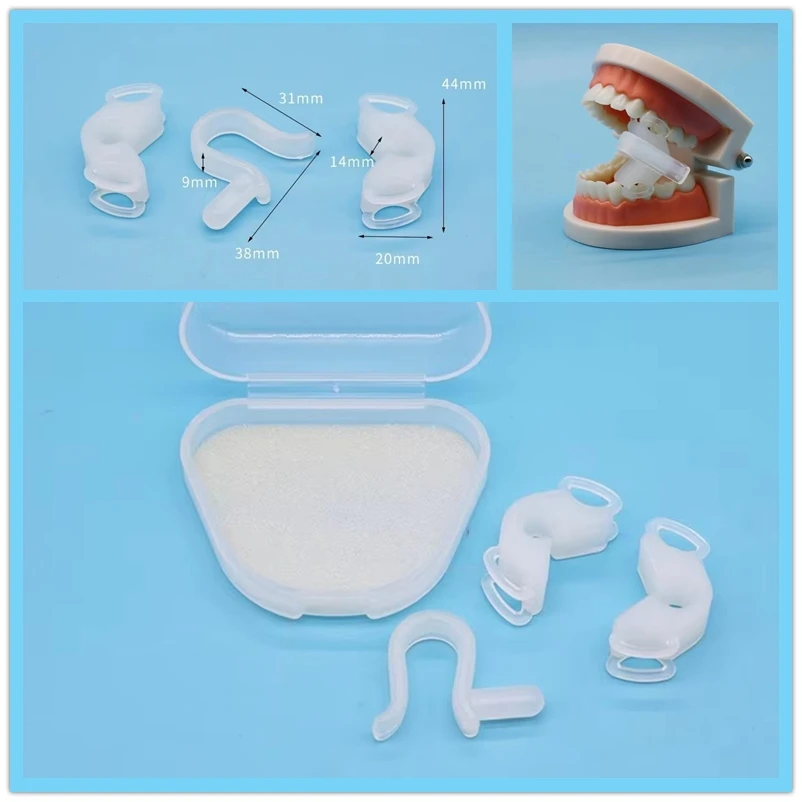 

10 Sets Mouth Prop Opener Retractor Intraoral Support Device Celsius Autoclave Sterilized Dental Silicone Bite Blocks Cheek