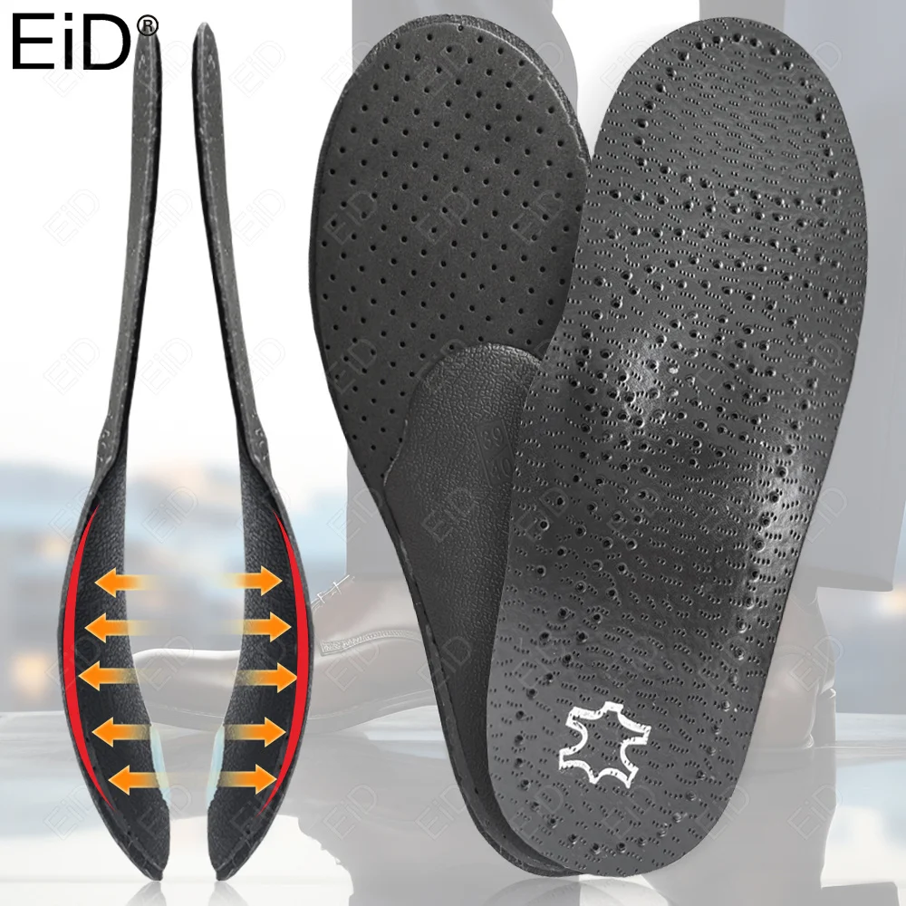 EiD Leather Orthotic Insole For Shoes Men women Orthopedic Insoles Flat Feet sport Leather Flats Shoe Soles foot care