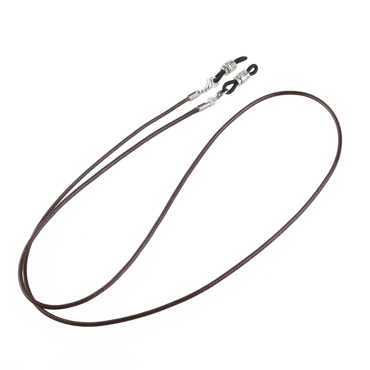 

Eyeglass Chain Cord Holder Adjustable Silicone Ends Metal Coils Wax Material Non Fall Off Glasses Strap Simple Practical Design