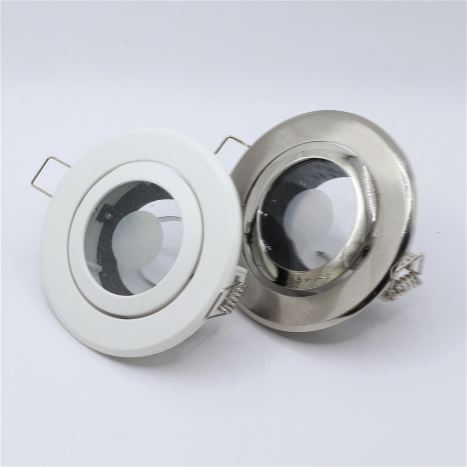 Liga de zinco redonda Downlights embutidos, Focos circulares fixos, LED Fixture Frame, 85mm Cut Hole