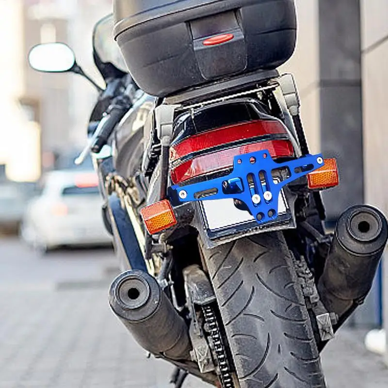 

Motorcycle License Plate Holder License Plate Rack Aluminum Alloy Construction Refitting Accessory For Quick Installation