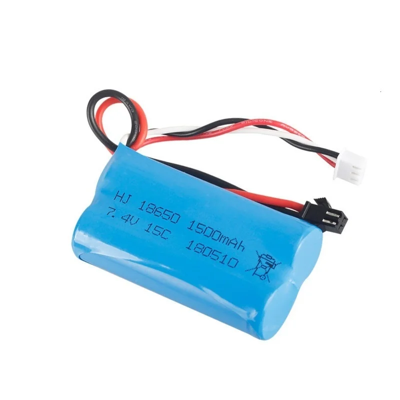 SM Plug 7.4V 3000mAh Lipo Battery for WPL MN99S D90 U12A S033g Q1 H101 H103 Rc Boats Cars Tanks Parts 2s 7.4v 18650 Battery