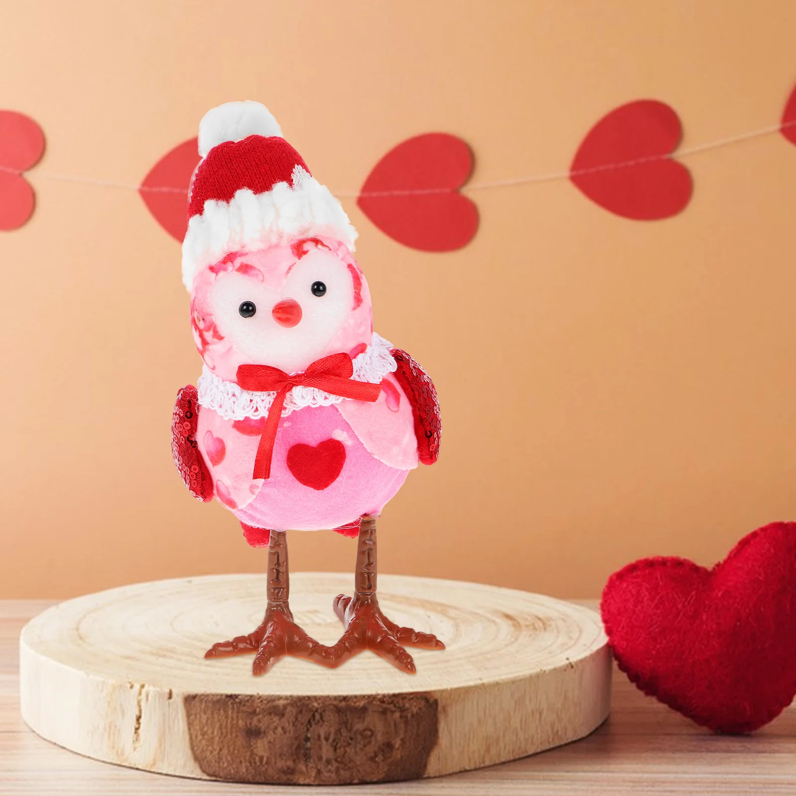 

Cute Bird Home Decor Ornament Small Valentine's Day Decoration for Tabletop Mantel Tiered Tray Holiday Party Room Aesthetic