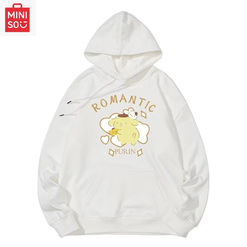 

Sanrio Hooded Sweater Spring/Autumn Pompom Purin Cinnamoroll Mymelody HelloKitty Anime Jacket Clothes Hoodies Cute Couple