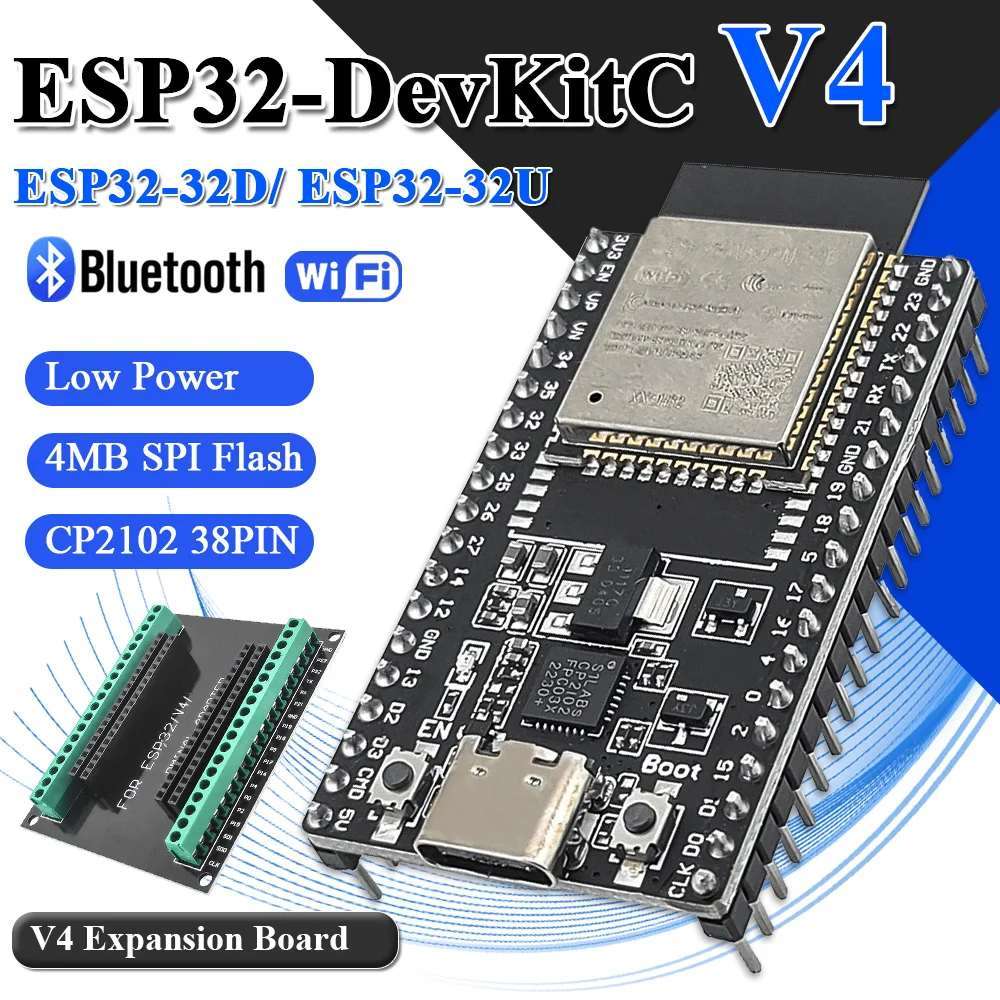 �y�Z�[�����zESP32�J���{�[�h GPIO�g���{�[�h�L�b�g ESP32-32D BT Wifi���W���[�� USB Type-C CP2102 ESP32-DevKitC 38PIN