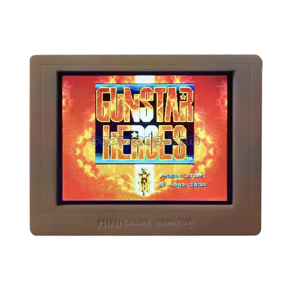 4-Inch Small Color Monitor with Low Resolution Screen RGBS Input Interface for PS-2 Retro Game Consoles Coin Operated Games