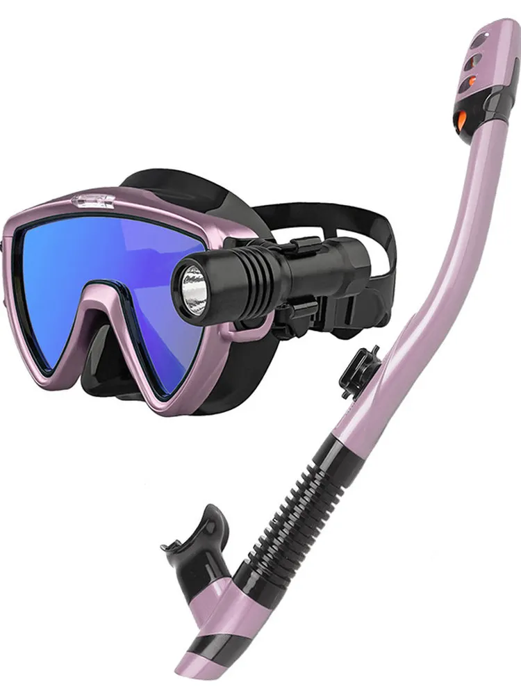 수중 손전등 다이빙 안경 스노클 성인 스노클링 마스크 다이빙 장비 세트 HD 코 보호