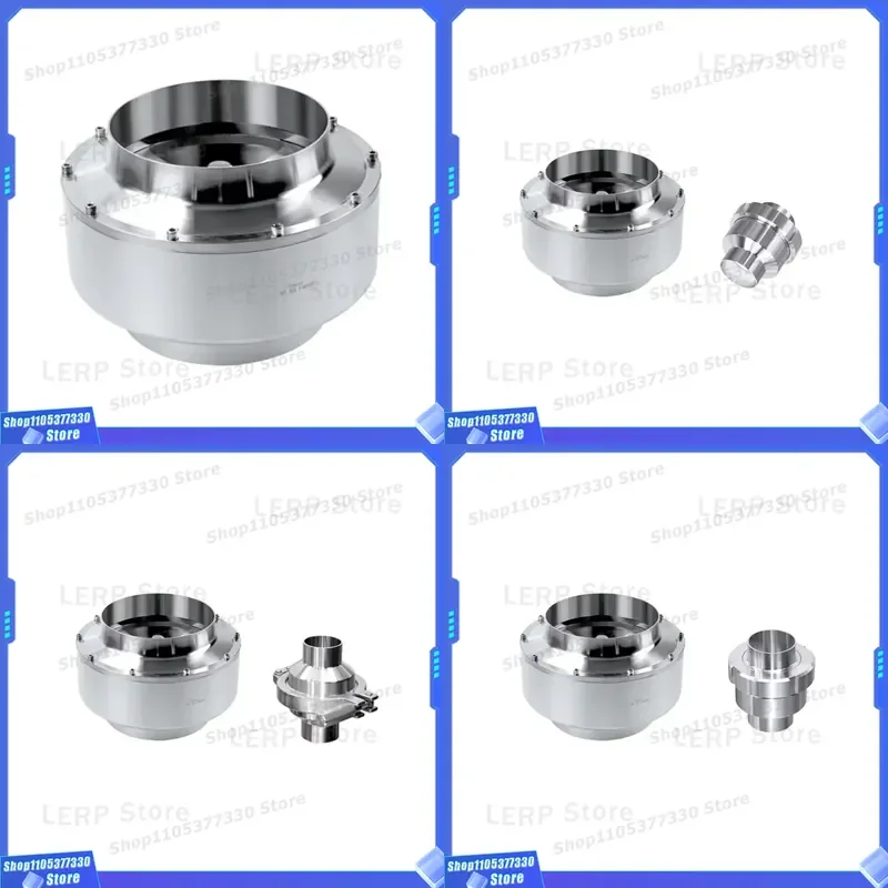 Donjoy Sanitary 3pcs One Way Non Return Check Valve SS316L High Clean DN125-DN300 Food Grade