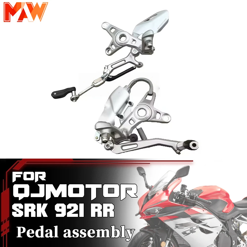 QJMOTOR SRK 921 RR Front Footpeg Assembly Left & Right Foot Rest Pedal Bracket Mount Replacement Motorcycle Parts