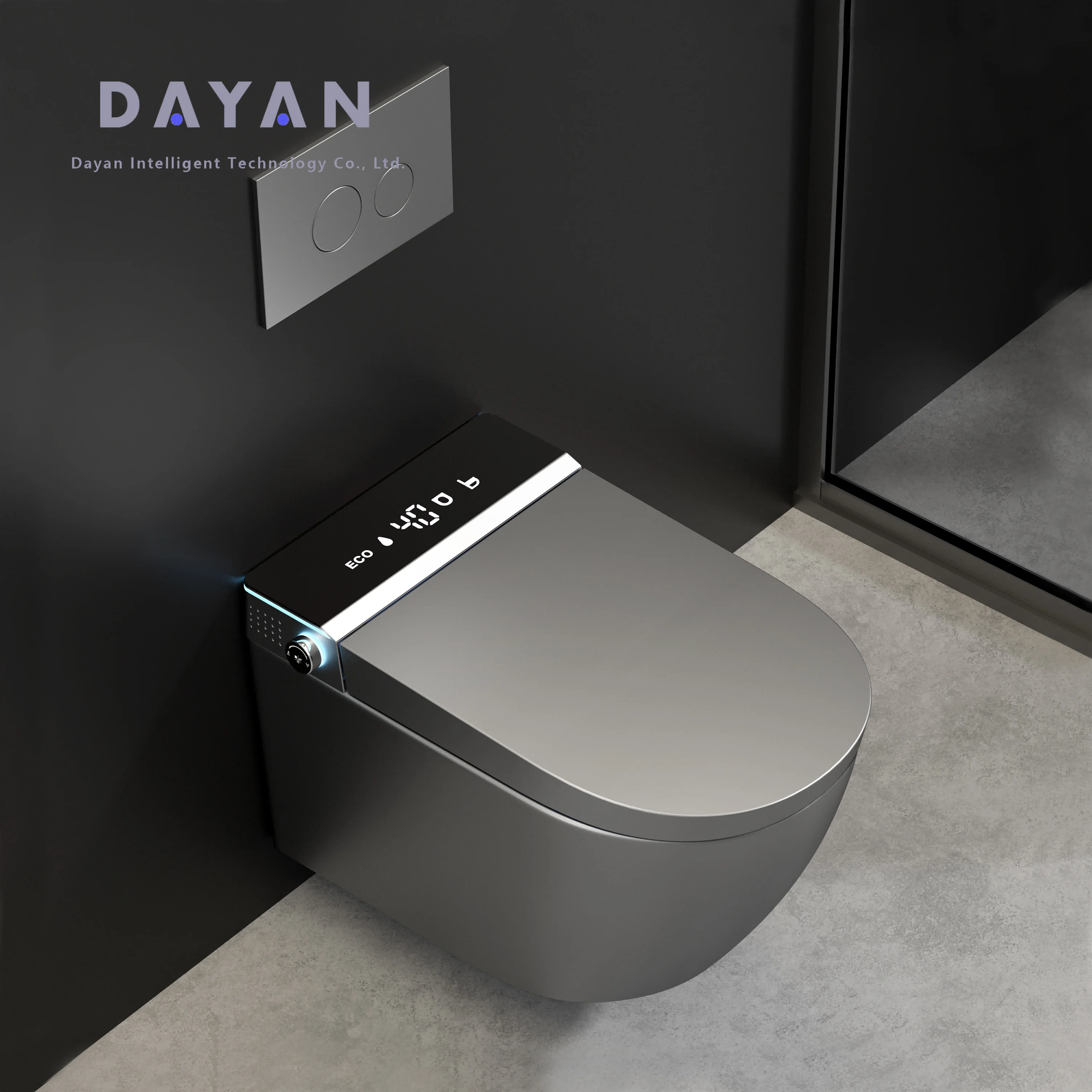 

Новый дизайн, американский и европейский стандарт, темно-серый унитаз, сантехника, керамический подвесной унитаз Smart Toilet для ванной комнаты