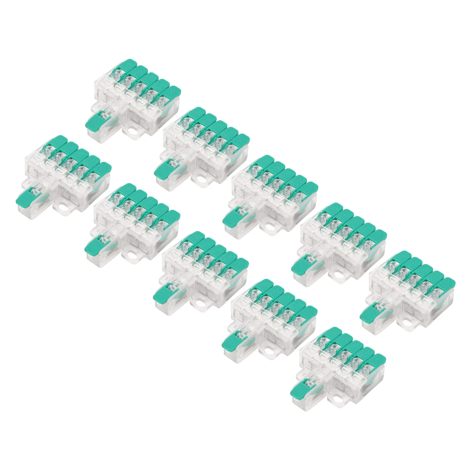 10Pcs 1 in 5 Out Electrical Splicing Wire Connector Quick Wiring Splice Cable Connector 41A 450V