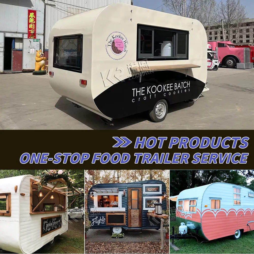 

Street Mobile Coffee Bubble Tea Cart Mobile Kitchen Trailer Concession Beverage Food Truck Trailer For Restaurant