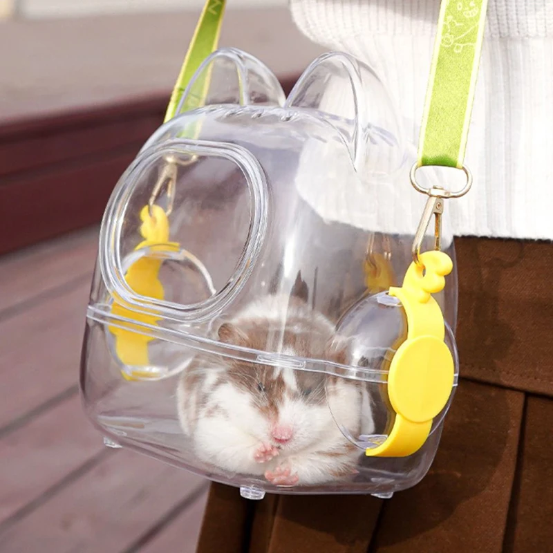 Transparent Mystery Box Keychain Bag Storage Display Case Organizer Box Pouch Jewelry Toy Doll Gift Crossbody Bag Hamster Cage