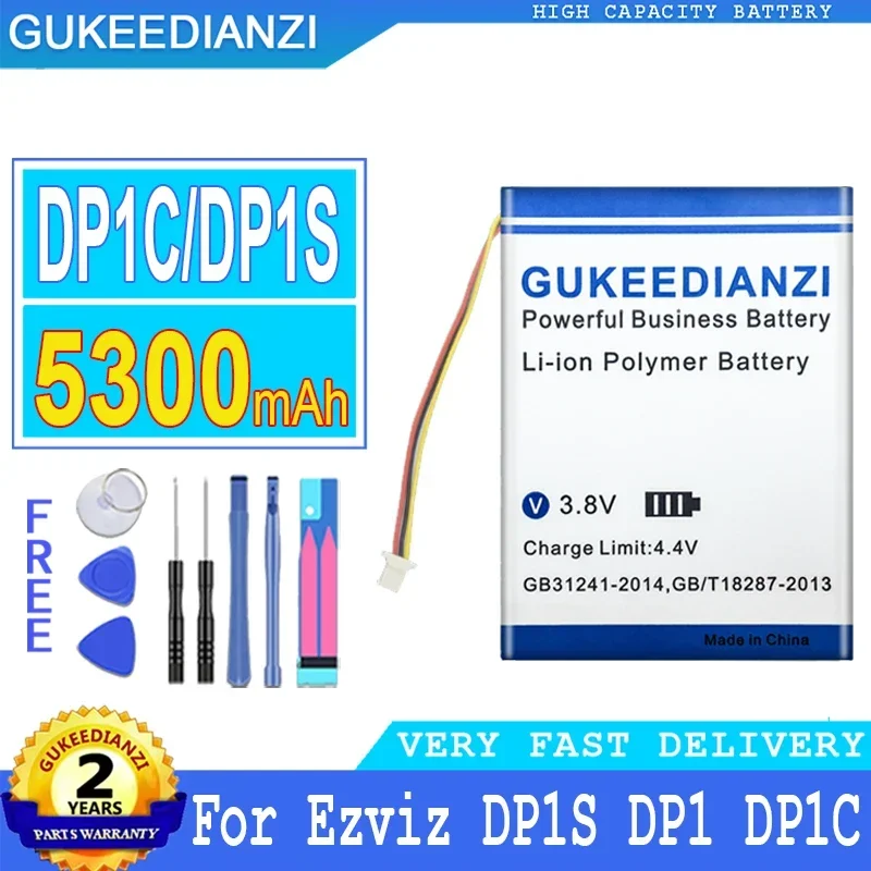 Bateria GUKEEDIANZI de 5000mAh/5500mAh para HIKVISION Ezviz DP2S HD BL-BC-01 C3A BL3602 BL3601 CS-DP1-4A1WPFBSR-B DP1 DP1S DP1C DP2C