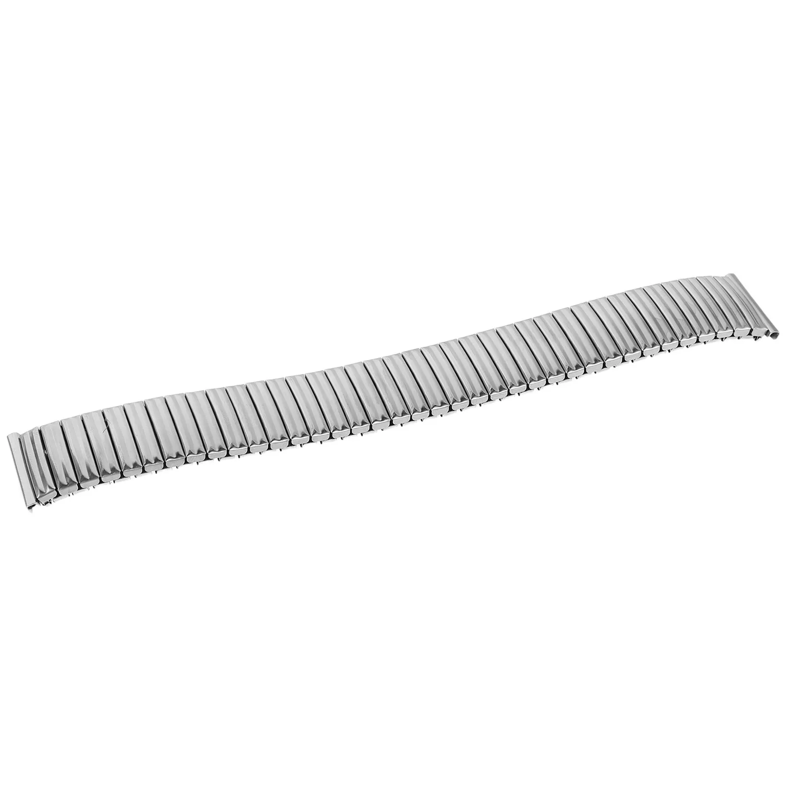 20Mm Stainless Steel Watchband Metal Elastic Spring-Loaded Strap Mens Flexible Watch Replacement Band Stainless Steel Watch Band