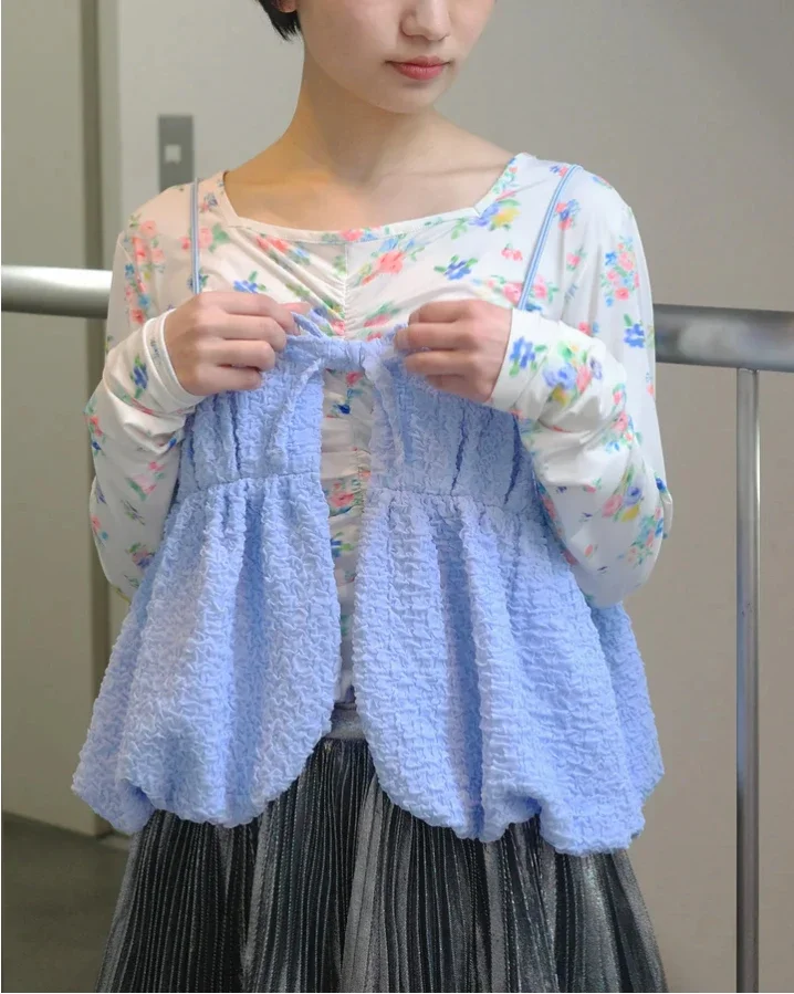 Mode japonaise haut décontracté 2025 printemps et été nouveau femmes coupe ajustée mignon imprimé à manches longues T-shirt pull