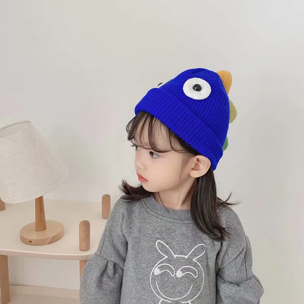 

Crochet Warm Hat Cartoon Little Dinosaur Wool Toddler Hats Knitted