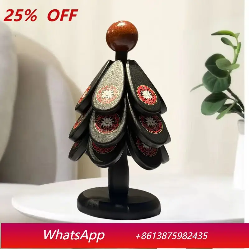 

LTT solid wood placemat creative anti-scalding mat household dining table bowl mat