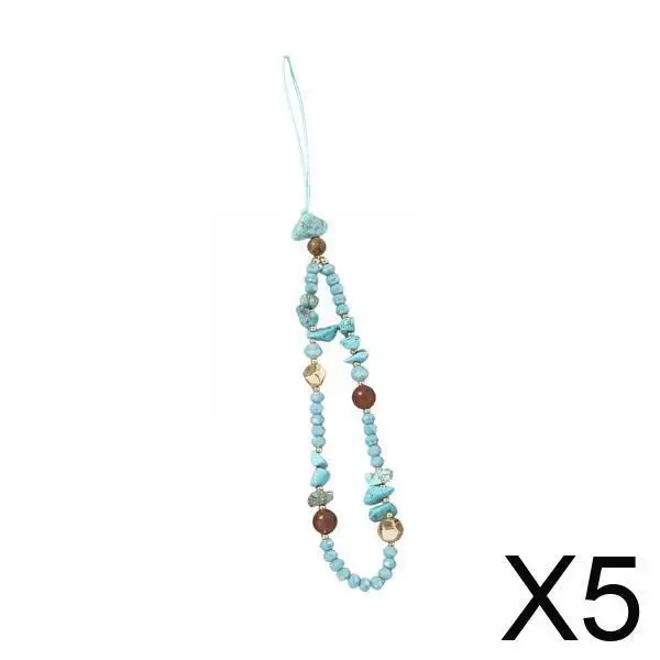 

Ремешок-цепочка для телефона ручной работы, синий, с бусинами, на запястье, подвеска для телефона, милый аксессуар для мобильного телефона