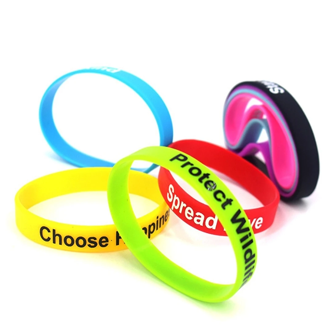 Motivational Silicone Wristbands Rubber Band Bracelets Fun Motivational Wristbands for Children and Adults