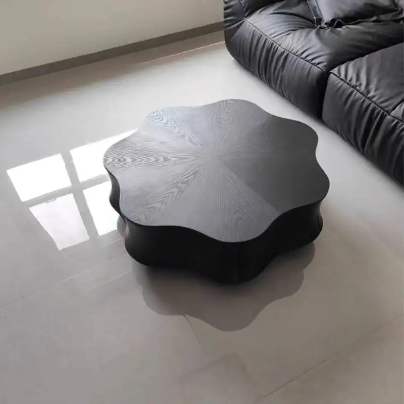 Rustic Modern Coffee Table Decoration Irregular Black Center Coffee Table Saving Minimalist Meuble Salon Living Room Furniture