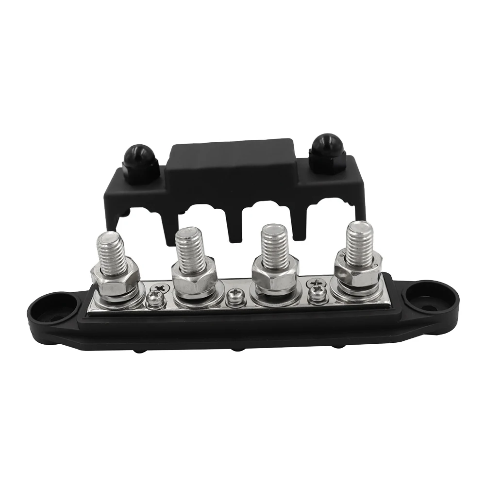 HLZS-1Pair M8 250A 4 Post Power Distribution Block For Car Rv-Marine Box Cold Pressed Terminals