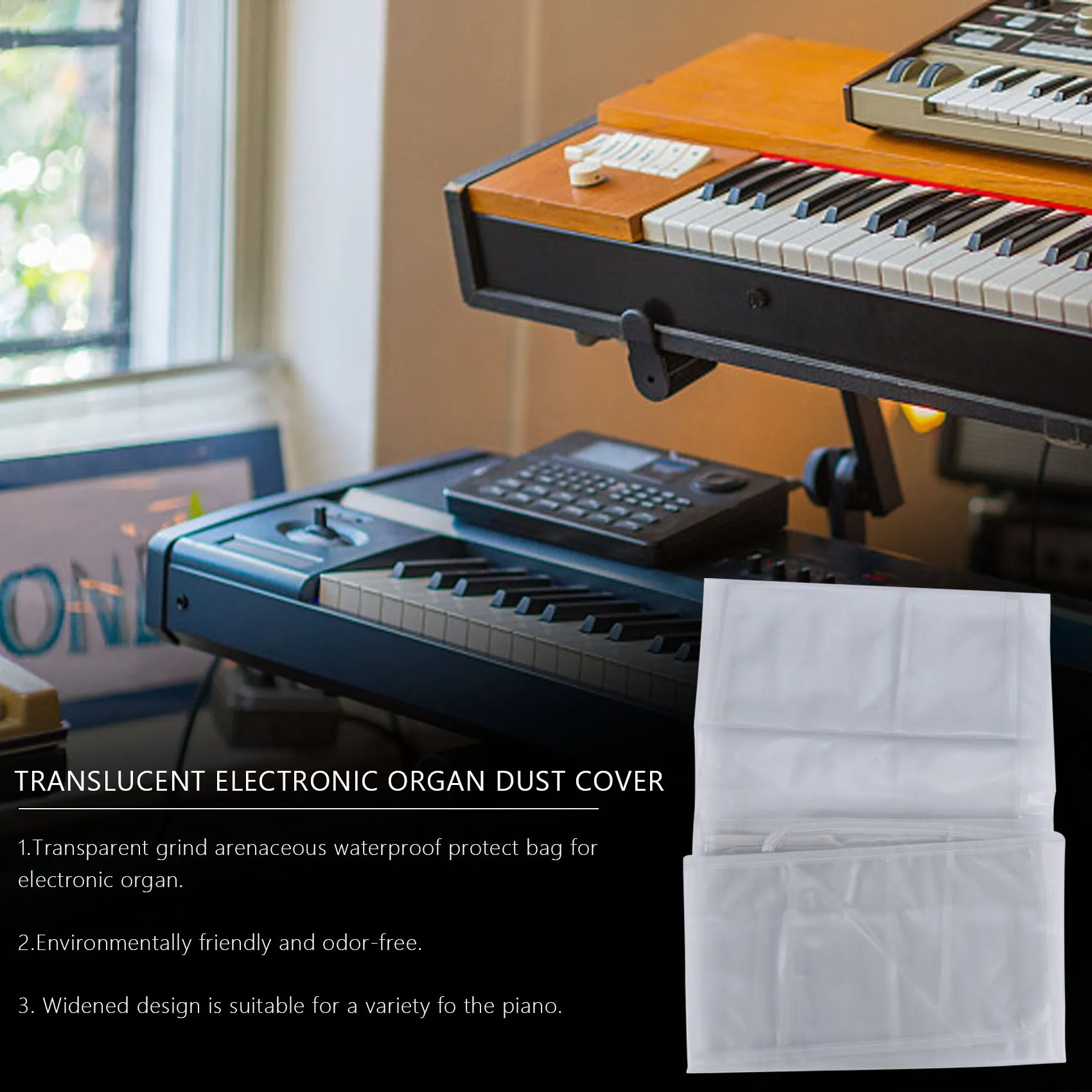 88 Key Keyboards Cover Electronic Organ Digital Piano Dust Cover Transparent Grind Arenaceous Waterproof Protect Bag