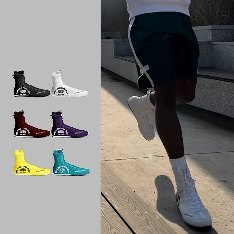 

Men's Professional Boxing Shoes Wrestling Breathable Fitness Training Shoes Unisex Combat Shoes Wrestling Shoes