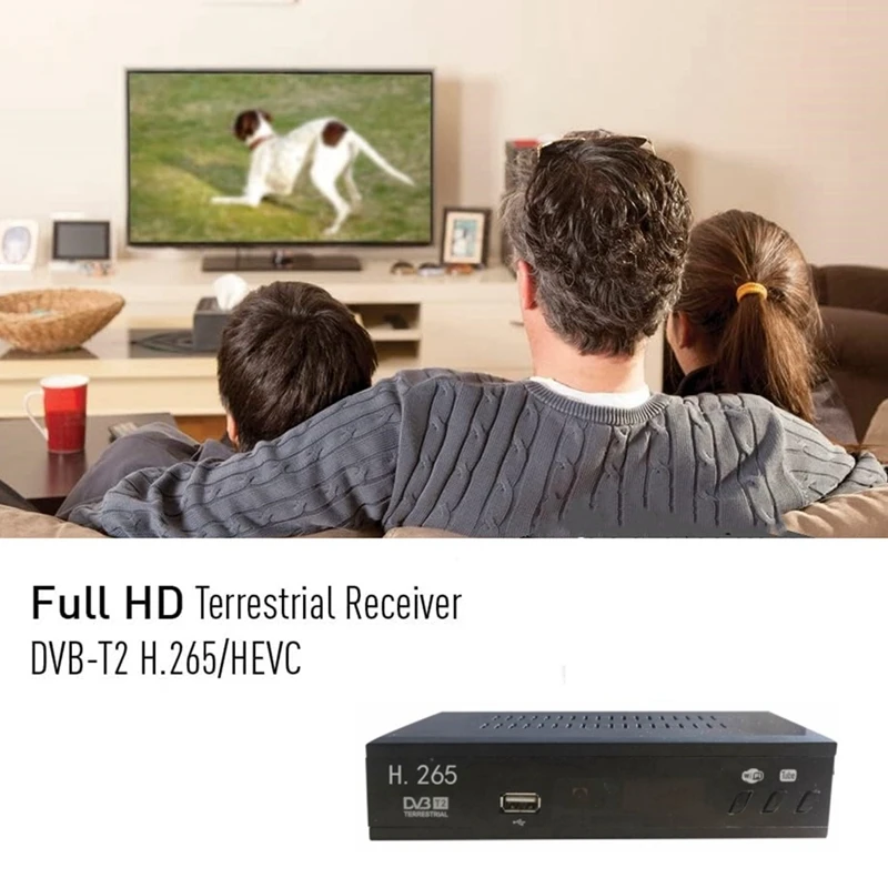 DVB T2 HEVC 265 sintonizzatore TV digitale DVB-T2 H.265 1080P Decoder HD ricevitore TV terrestre USB Set Top Box spina europea durevole