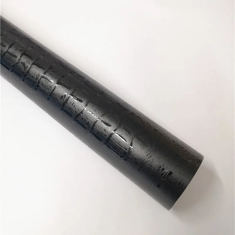 50*200cm Black Crocodile Leather Grain Texture Vinyl Car Wrap Sticker Decal Film Adhesive Sticker Interior Car Styling Covering