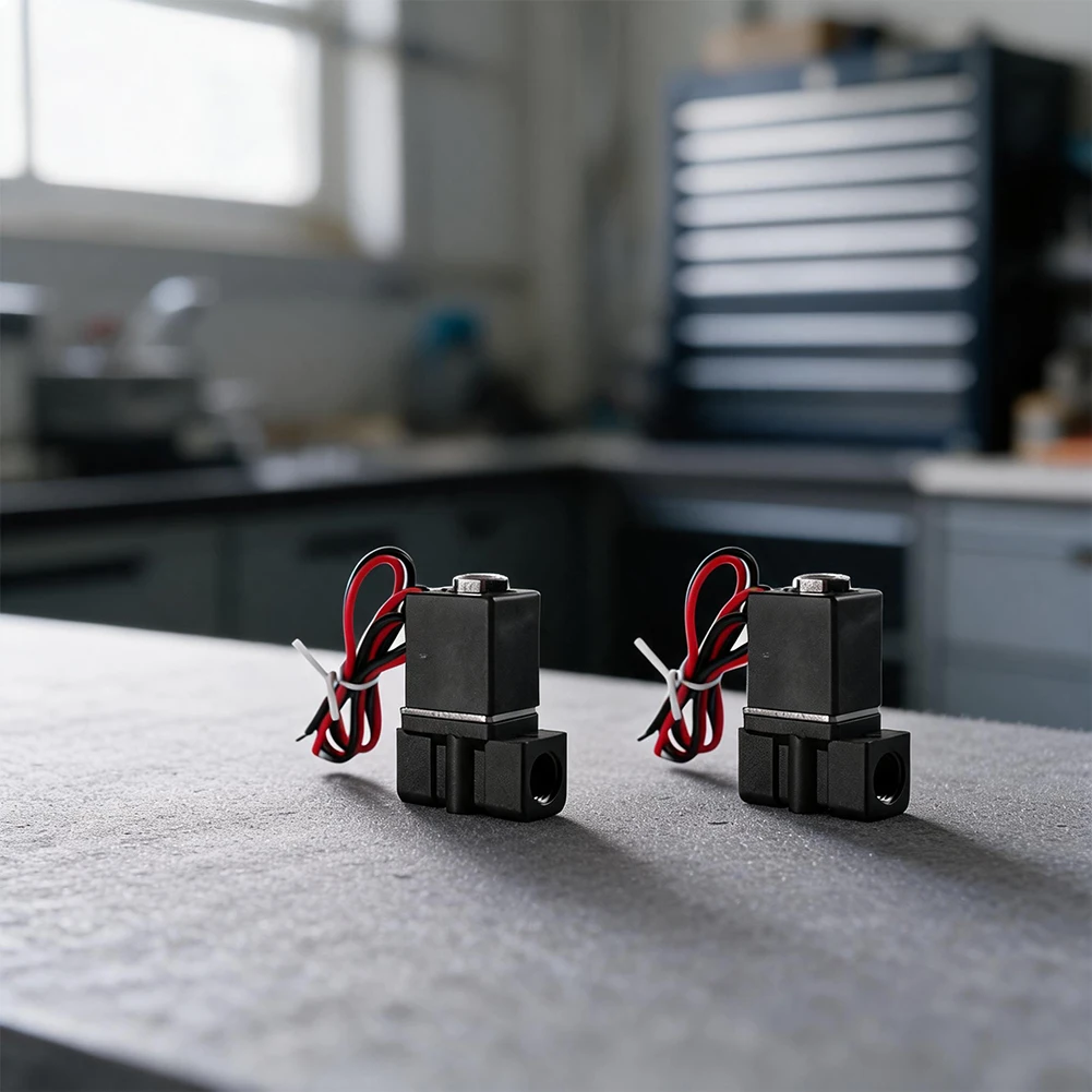 Solenoid Valves 2 Pack for Factory Pneumatic Networks Stainless Steel 304 Body Copper Coil AC110V Input Compatibility