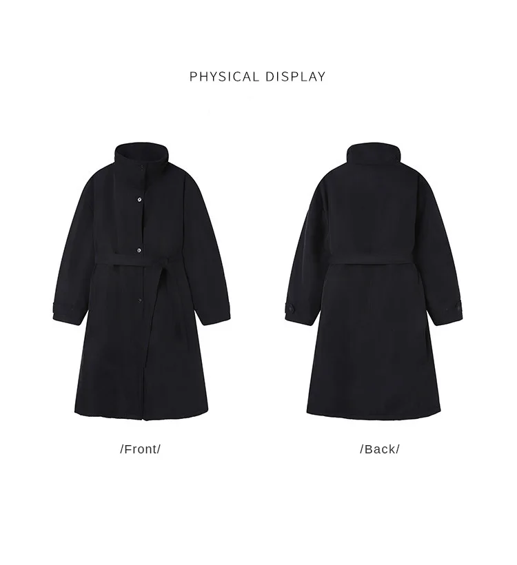 LOUIS YAO Stand-Up Collar Women's Down Coat 2025 Autumn/Winter Waist Belt Thickened Long-Length Puffy Duck Down Jacket
