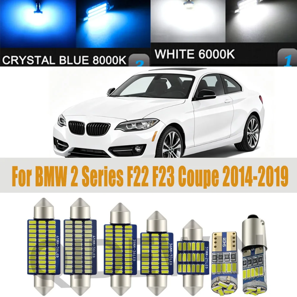5Pcs LED Interior Light Kit For BMW 2 Series F22 F23 Coupe 218 220 225 228 230 235 2014 2015 2016 2017 2018 2019 LED Bulb