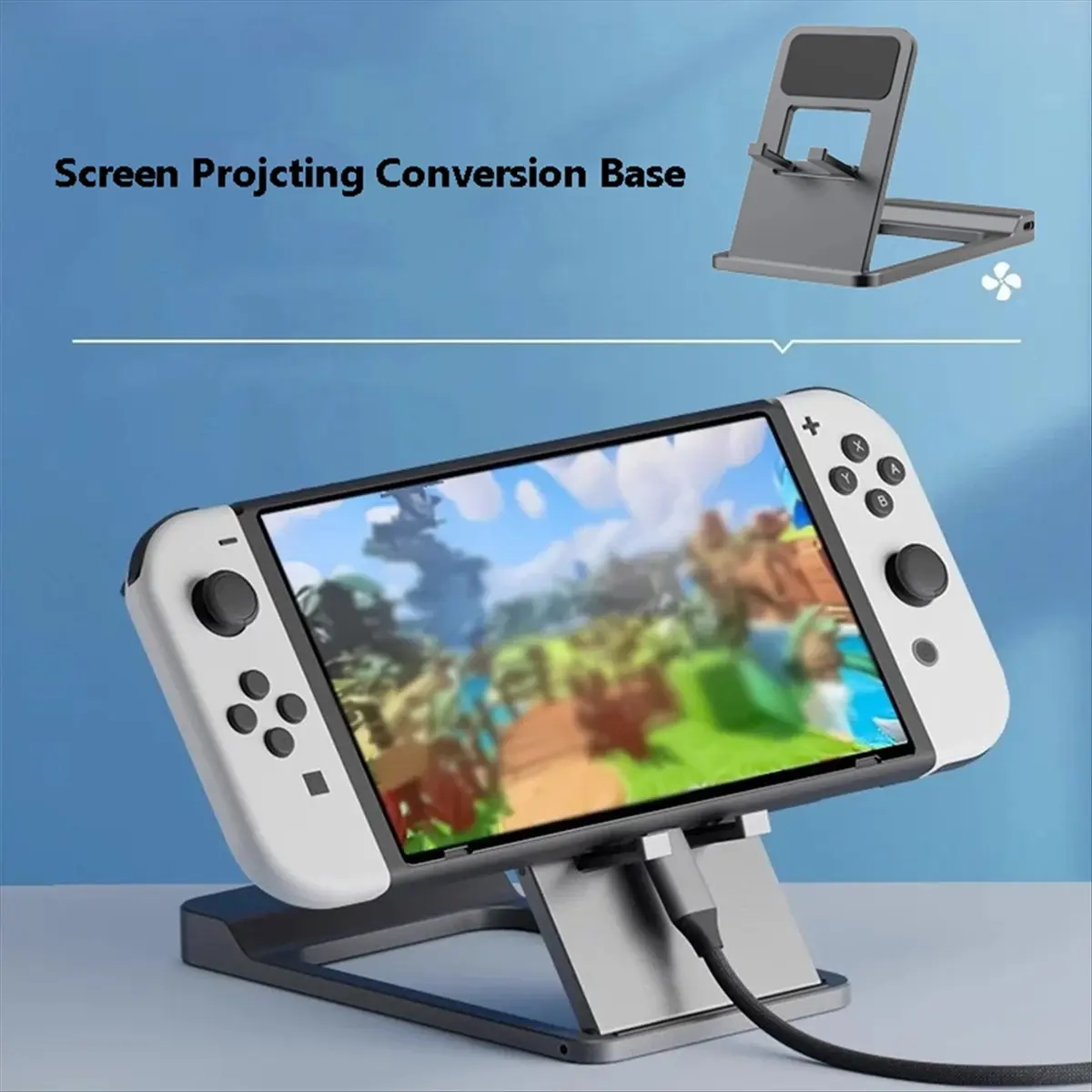 ☶❈＊♥AC1487-For Switch 2 Screen Projcting Conversion Base for Foldable Stand with 4K -Compatible /Type C /Usb 3.0