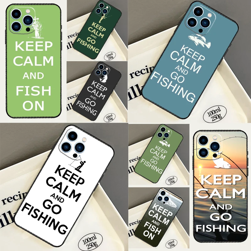 حافظ على الهدوء والذهاب لصيد السمك من السيليكون لهاتف آيفون 17 Air 17 Pro 17 Pro Max غطاء كامل ناعم #1