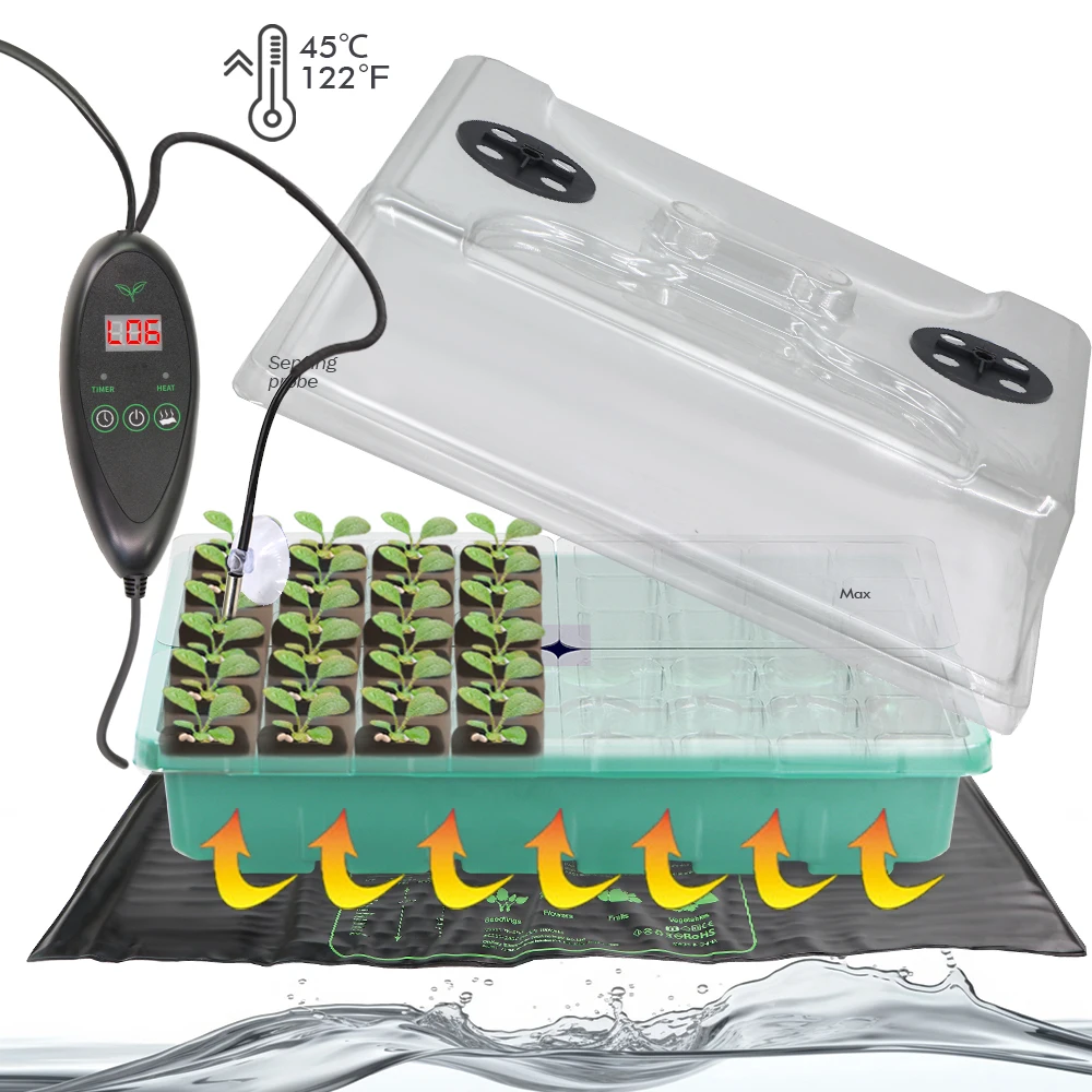الشتلات الدافئة صندوق التدفئة الحصير RET الحضانة الأواني عدة للنباتات الداخلية زراعة البذور كاتب إنبات صينية أدوات البستنة