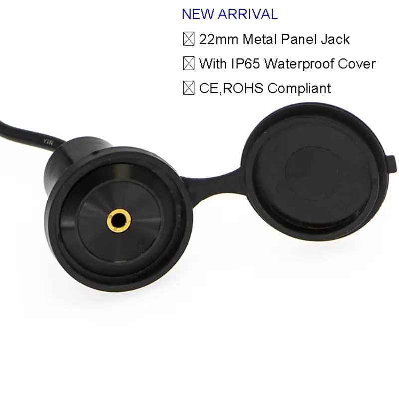 ELEWIND USB connector socket  stereo version 3.5mm panel mount 22mm mounting diameter(150cm cable)