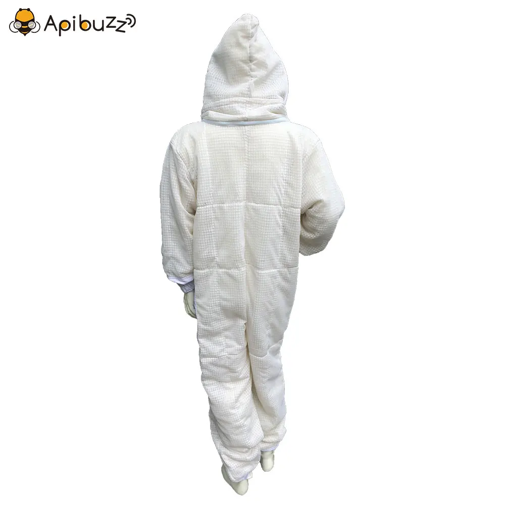 Beekeeper Outfits, Heavy Duty 3-Layer Ultra Breathable Mesh Vented Beekeeping Suit with Hooded Hat-Veil,Ultra Breeze Bee Suit